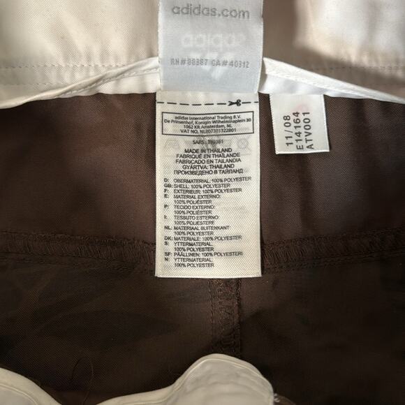 Adidas Swim Cover or Athletic Sport Skirt in Brown with Orange Accents - Picture 9 of 14